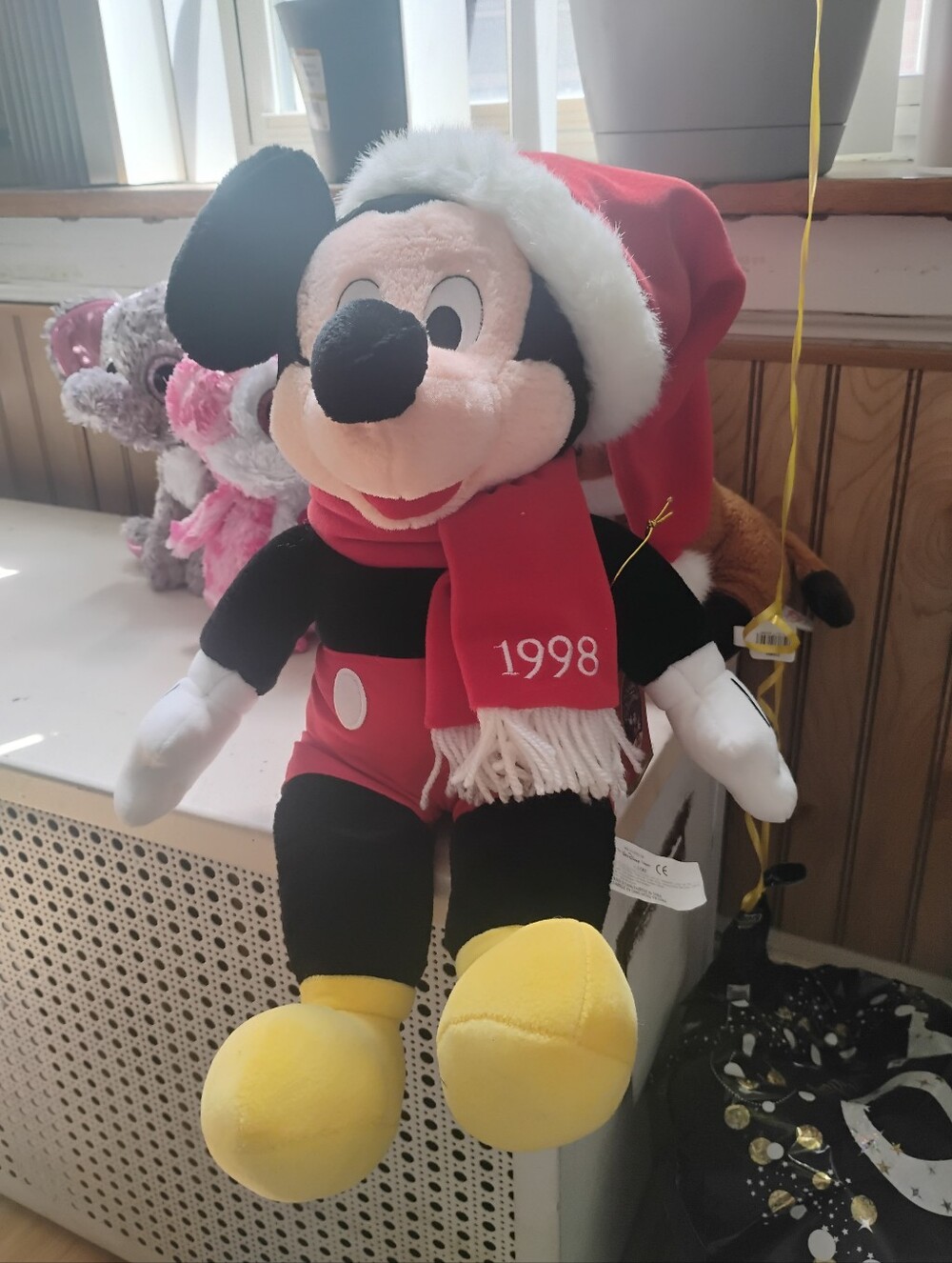 1998 Disney Store Christmas Mickey Mouse Plush